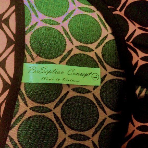 PerSeption Concept Orange and Black Pull-on Blouse, Size Large Blouse, Pullover - Picture 6 of 10